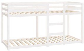 vidaXL Κουκέτα Λευκό 80x200 εκ. από Μασίφ Ξύλο Πεύκου