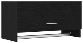 vidaXL Ντουλάπι με πόρτα Μαύρο 70 x 32.5 x 35 cm Επεξεργασμένο ξύλο