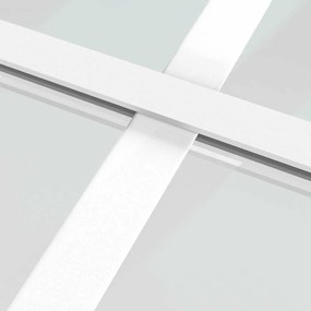 vidaXL Εσωτερική Πόρτα 93x201,5 εκ. Λευκό ESG Γυαλί και Αλουμίνιο