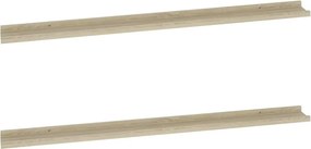 vidaXL Ράφια Τοίχου 2 τεμ. Sonoma Δρυς 115 x 9 x 3 εκ.
