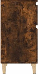 vidaXL Κομοδίνα 2 τεμ. Καπνιστή Δρυς 40x35x70 εκ.