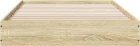 vidaXL Κρεβάτι δαπέδου Sonoma Δρυς 80 x 200 cm Επεξεργασμένο Ξύλο