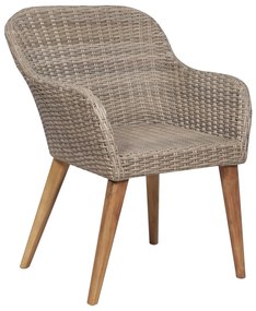 vidaXL Σετ Τραπεζαρίας Κήπου 7 Τεμαχίων Καφέ