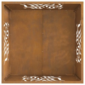 vidaXL Σχάρα Φωτιάς Τετράγωνη 60x60x40 εκ Κατασκευασμένη από Αweathering Χάλυβα