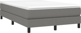 vidaXL Κρεβάτι Boxspring με Στρώμα Σκούρο Γκρι 120x200 εκ. Υφασμάτινο