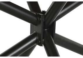 Τραπεζαρία DKD Home Decor Φυσικό Μαύρο Μέταλλο Ξύλο από Μάνγκο 200 x 100 x 76 cm