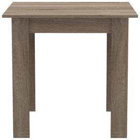 Σετ Τραπεζαρία Manka-Parker σετ 3τεμ mdf σε μαύρη-sonoma truffle απόχρωση 80x80x77εκ 80x80x77 εκ.