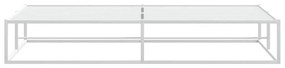 vidaXL Πλαίσιο κρεβατιού χωρίς στρώμα Λευκό 200x200 cm Μεταλλικό