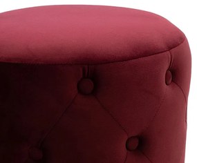 Cora stool dark red velvet - golden metal 40x40x42cm 40x40x42 εκ.