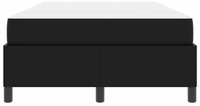 vidaXL Σκελετός κρεβατιού με στρώμα Μαύρο 120 x 190 cm Τεχνητό δέρμα