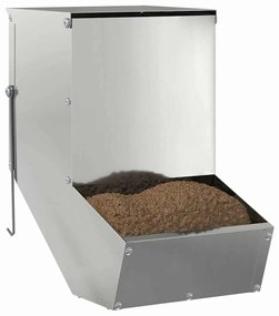 vidaXL Ταΐστρα Χαμστεριών Ασημί 17,5 x 26 x 28,5 εκ