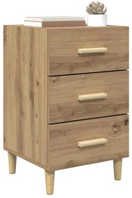 vidaXL Κομοδίνο artisan δρυς 40 x 40 x 66 εκ Επεξεργασμένο ξύλο