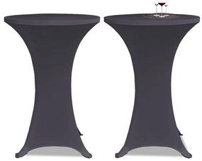 vidaXL Καλύμματα Τραπεζιού Ελαστικά 4 τεμ. Ανθρακί 60 εκ.
