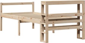 vidaXL Κρεβάτι Ηλικιωμένου με Κεφαλάρι 75x190εκ. Μασίφ Πεύκο