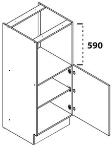 Επιδαπέδιο ντουλάπι Lyona 60 DKPL 162 1F BB-Leuko