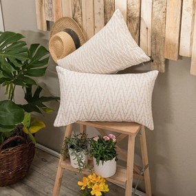 Μαξιλαροθήκη Διακοσμητική Giardino 01 Ecru Teoran 30X50 Cotton-Polyester