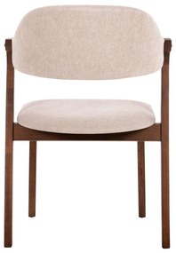 ΚΑΡΕΚΛΑ RIDER HM9734.02 RUBBERWOOD ΣΕ ΚΑΡΥΔΙ-ΥΦΑΣΜΑ ΕΚΡΟΥ 59x59x83Yεκ.