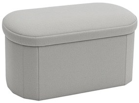 Σκαμπό-μπαούλο Otto ύφασμα Μπουκλέ σε Κρεμ-Ivory απόχρωση 76x38x38εκ. 76x38x38 εκ.