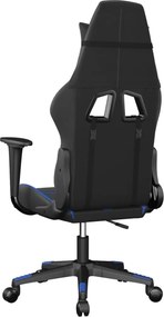 vidaXL Καρέκλα Gaming Μαύρο/Μπλε από Συνθετικό Δέρμα