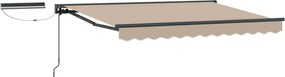 vidaXL Ηλεκτρικό Αναδιπλούμενο Σκίαστρο Μπεζ 3 x 2 m