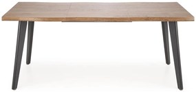 Jackson Ανοιγόμενη Τραπεζαρία Καφέ / Μαύρο 150-210x90x75