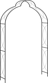 vidaXL Αψίδα Κήπου Μαύρη 150 x 34 x 240 εκ. Σιδερένια