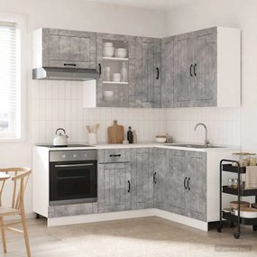 vidaXL Μονάδα κουζίνας LUCCA 8 pcs Γκρι Σκυροδέματος