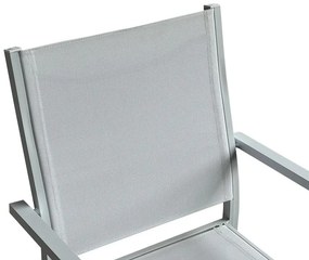 Καρέκλα κήπου Zacreta αλουμίνιο - textilene λευκό 61x56,5x87,5 εκ. 61x56.5x87.5 εκ.
