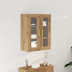 Ντουλάπα Τοίχου vidaXL με Γυάλινα Πόρτες Artisan Oak 69,5x34x90 εκ.