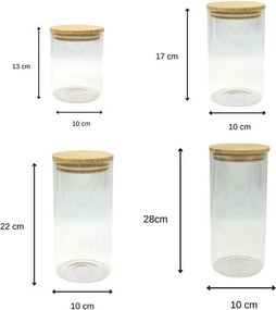 Σετ Δοχεία Fackelmann Φυσικό 4 Τεμάχια