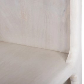 Βιβλιοθήκη Handyr Μασίφ Ξύλο Mango Σε Λευκό Χρώμα 100x35x165 Υ Εκ.