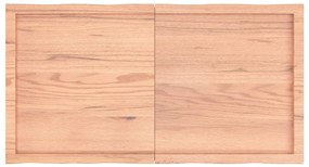 vidaXL Επιφ Τραπεζιού Αν Καφέ 120x60x(2-6)εκ.Ακατέργ. Μασίφ Ξύλο Δρυός
