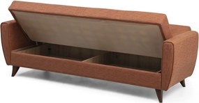 3-Seat Sofa-Bed Zaden - Tile Red Tile Red