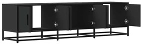 vidaXL Έπιπλο Τηλεόρασης Μαύρο 150x35x41 εκ. Επεξεργ. Ξύλο / Μέταλλο