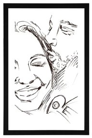 Αφίσα με πασπαρτού Μάγια αγάπης - 20x30 black
