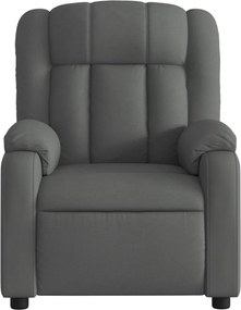 vidaXL Πολυθρόνα με Ανακλινόμενη Πόρτα Σκούρο Γκρι Υφασμάτινη