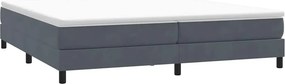 vidaXL Box Spring Κρεβάτι χωρίς στρώμα Σκούρο γκρι 200x220cm Βελούδινο