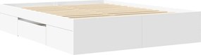 vidaXL Πλαίσιο Κρεβατιού Λευκό 160x200 εκ. Επεξεργασμένο Ξύλο