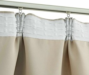 vidaXL Κουρτίνες Συσκότισης με Γάντζους 2 τεμ. Μπεζ 140 x 225 εκ.