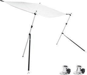 vidaXL Επέκταση Σκιάστρου Σχήμα Τ Λευκή 174x205x(115-194) εκ.