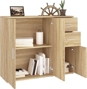 vidaXL Μπουφές Sonoma Δρυς 91 x 29,5 x 75 εκ. από Τεχνητό Ξύλο