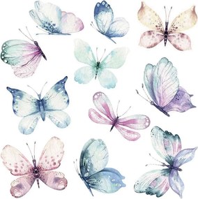 Αυτοκόλλητα Τοίχου Ango Watercolour Butterflies 54117