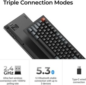 KEYBOARD WRL V6 ULTRA/BLACK V6U-D3 KEYCHRON