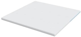 vidaXL Στρώμα επικάλυψης Λευκό 200 x 200 x 7 εκ. Υφασμα Jacquard