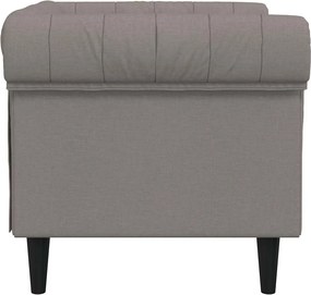 vidaXL Πολυθρόνα Chesterfield Taupe Υφασμάτινη