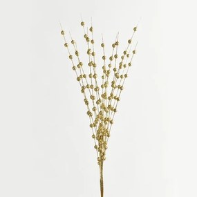 Eurolamp Κλαδί Με Glitter Πέρλες Υ78cm Χρυσαφί 600-45997