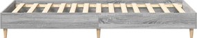 vidaXL Πλαίσιο κρεβατιού χωρίς στρώμα Grey Sonoma 75x190 cm