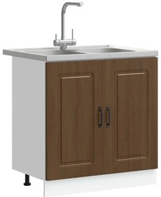 vidaXL Ντουλάπα Κουζίνας με αποθήκευση 2 pcs Καφέ 80 x 46 x 81.5 εκ