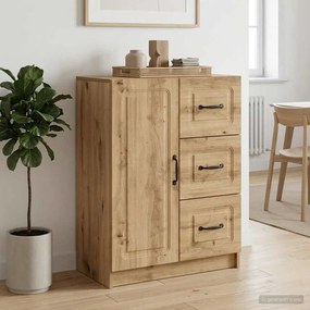 vidaXL Πλαϊνό γραφείο Artisan Δρυς 66 x 34,5 x 87 εκ.