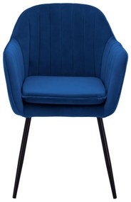 Καρέκλα SAWYER Βελούδο Μπλέ 53x60x76Υ εκ. 2αδα 53x60x76 εκ.